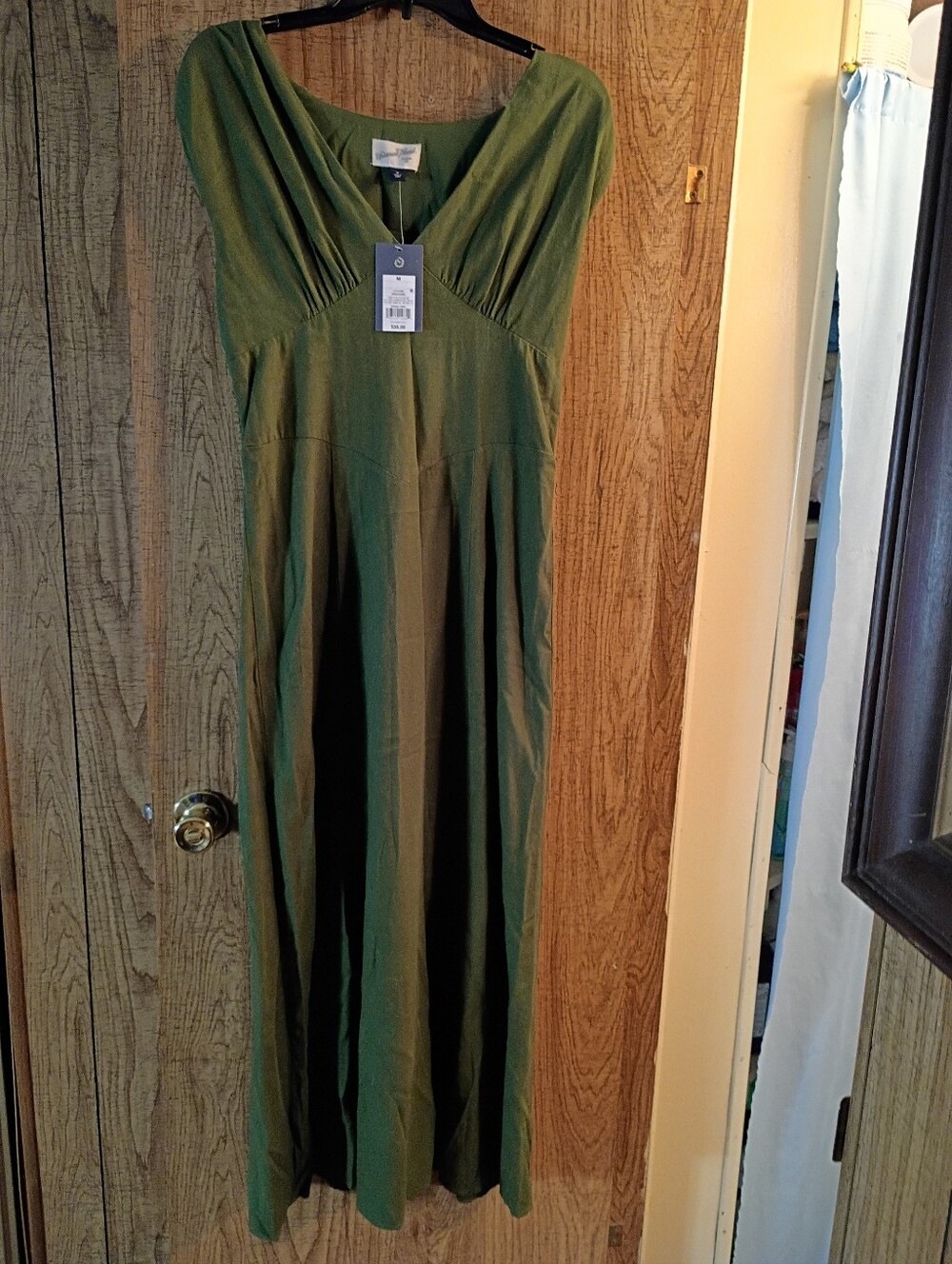 Universal Thread Olive Green V-Neck Maxi Dress - Picture 1 of 4